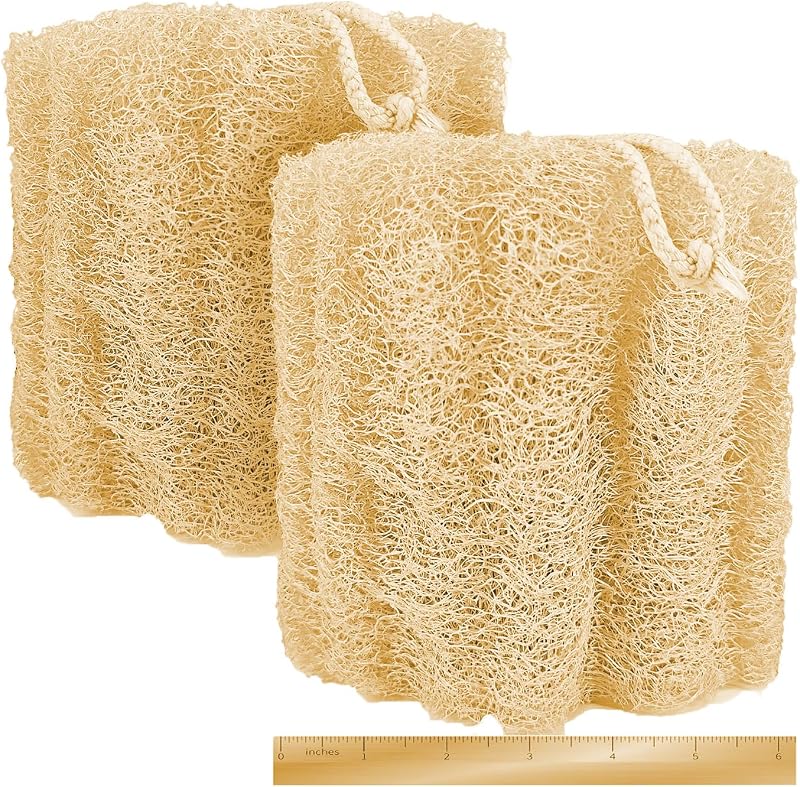 Bucha natural de luffa HungkaTurn – Pacote com 2