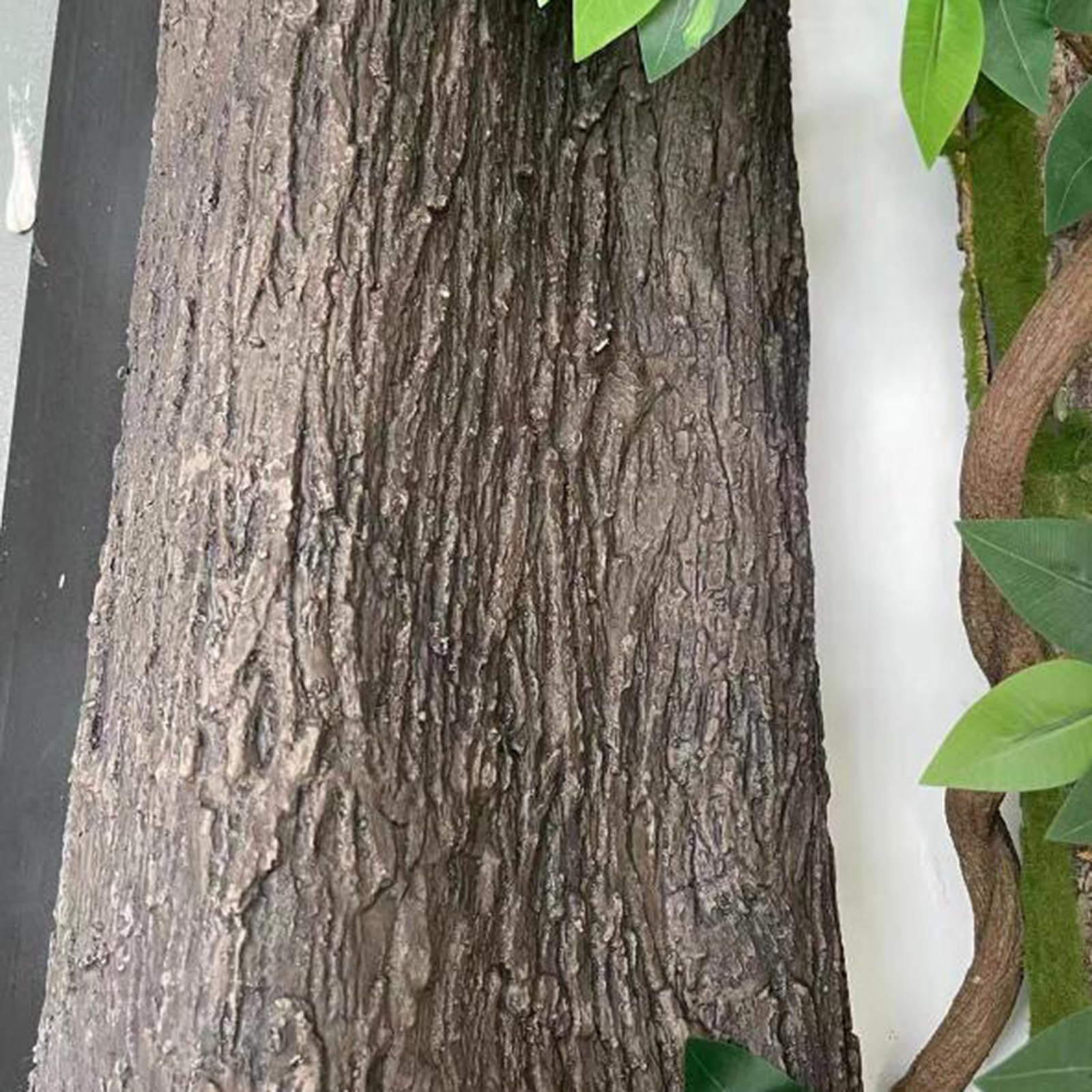 Sztuczna dekoracja kwiatowa z kory drzew, sztuczna kora bożonarodzeniowa, pomysł na majsterkowanie do ogrodu, brązowy, różne rozmiary (2 m x 0,5 m)