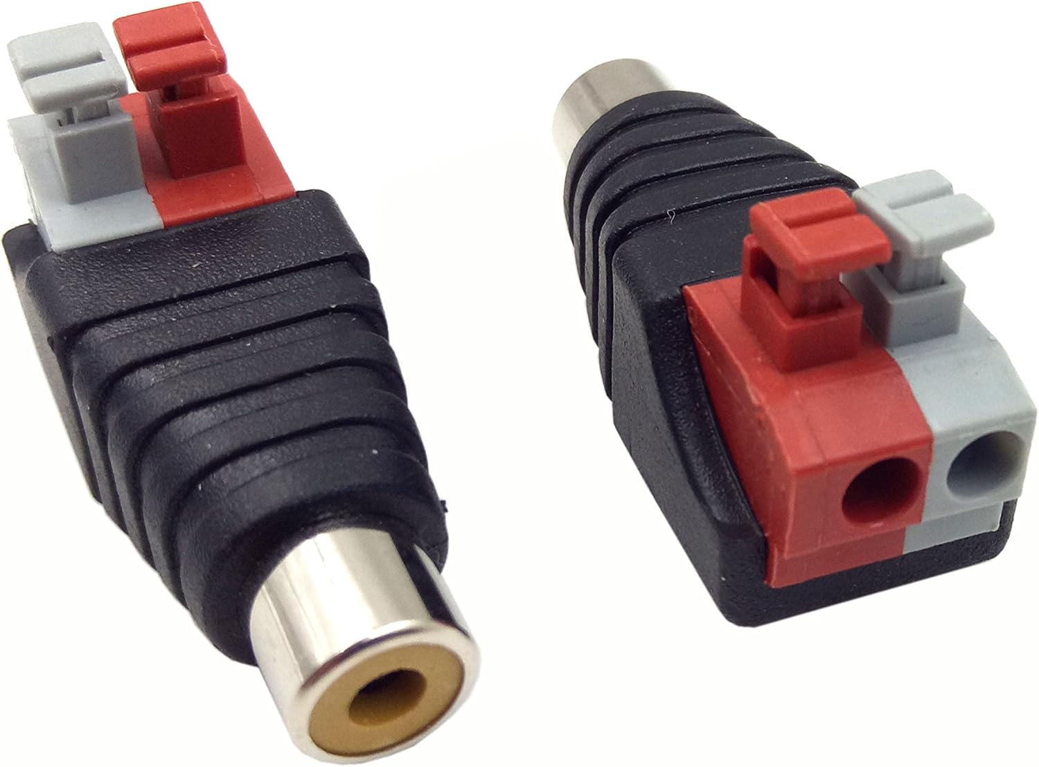 2 Pack Adaptador RCA Hembra a Conector de Tira de Tornillo
