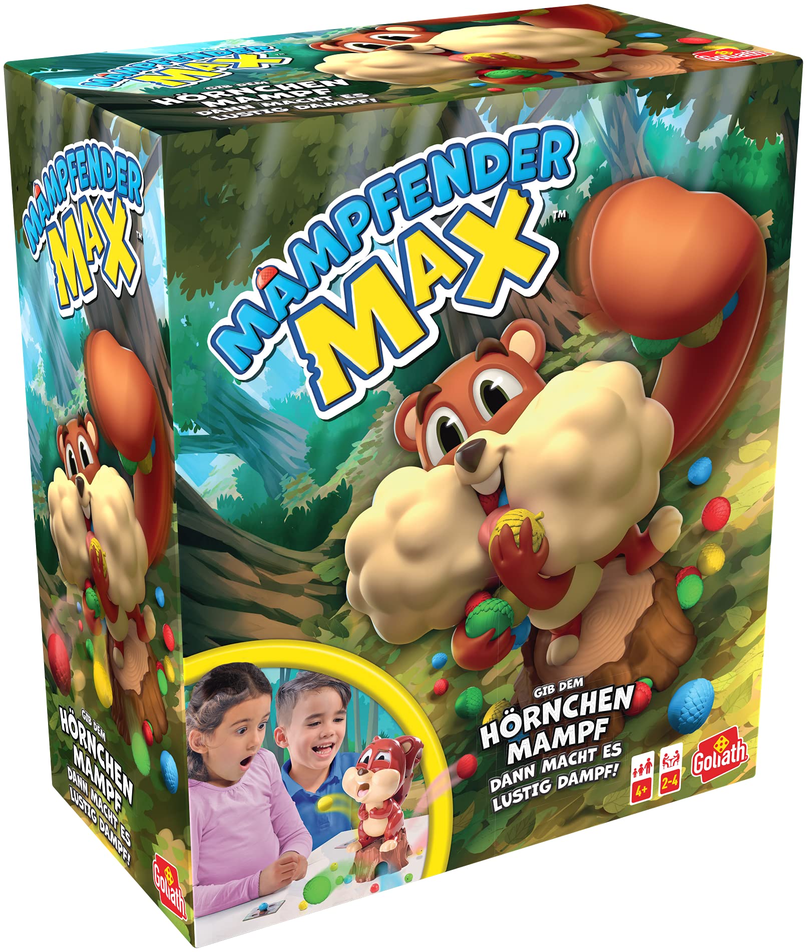 Goliath Mampfender MAX, Juegos de Mesa para niños a Partir de 4 años, Juego de Mesa para 2 a 4 Jugadores, Juego Divertido para niños, Jugar con la Familia o con Amigos