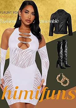ワンピース No-Sleeve Chekced Feminine Tight Dress himifuns Women Sexy See Through Mesh Patchwork Bodycon Dress