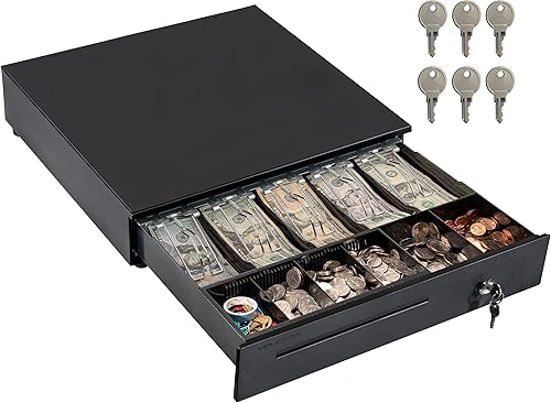 Caja registradora para sistema de punto de venta POS con charola extraĂble para monedas 5billetes6monedas 24V llave RJ11RJ12 ranuras color negro Caja registradora para sistema de punto de venta POS con charola extraĂble para monedas 5billetes6monedas 24V llave RJ11RJ12 ranuras color negro