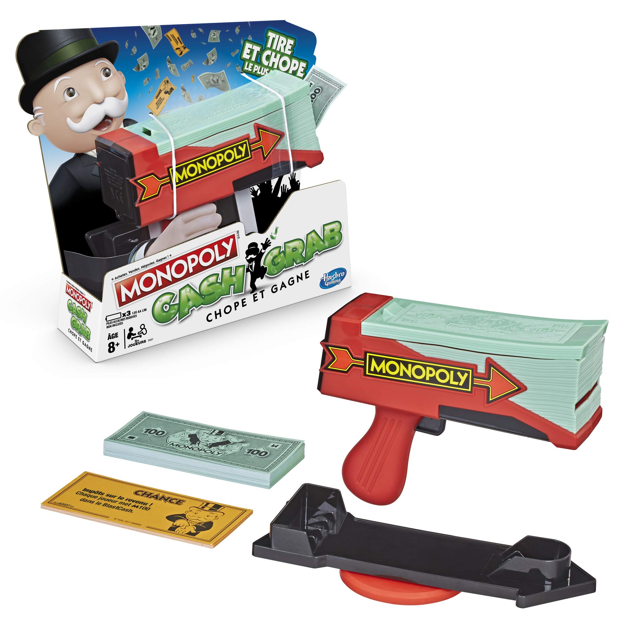 Monopoly & Grab: Tankard and Gain - Fun Board Game - French Version, Red, Blue, Black - Image 2