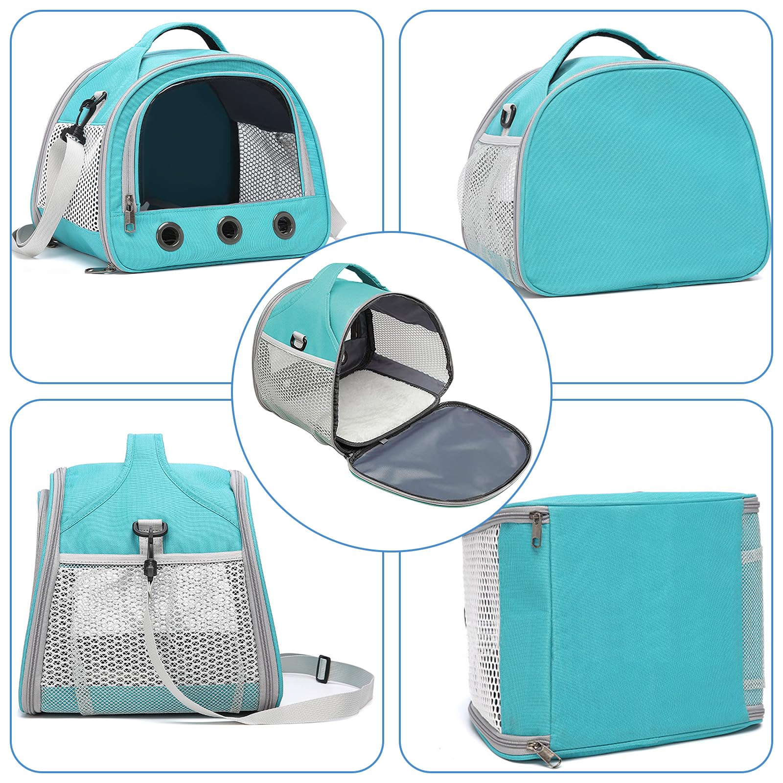 Sac De Transport Pour Petits Animaux, 30*27*21 Cm Sac De Voyage Pour Animal Domestique, Cage De Transport Portable Pour Petit Oiseau, Sac De Transport Pour Oiseaux Pour Oiseaux, Rats, Cochons D'inde