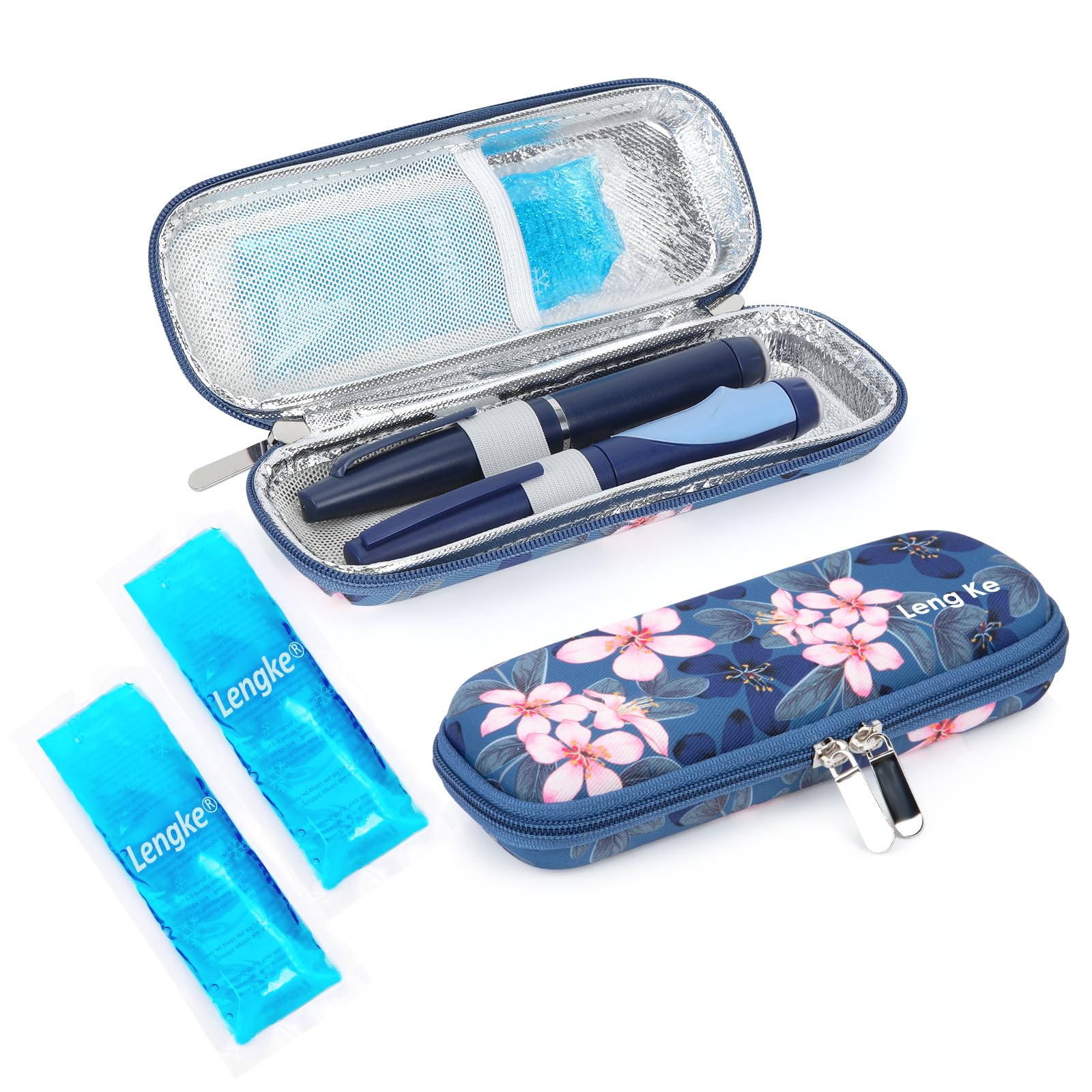 YOUSHARES Portable Insulin Cooler Travel Case - TSA Approved Diabetic Medication Cooling Bag, EVA Insulated Organizer for Epi Pens, Refrigerated Diabetes Supplies Carrying Storage Kit with 2 Ice Pack