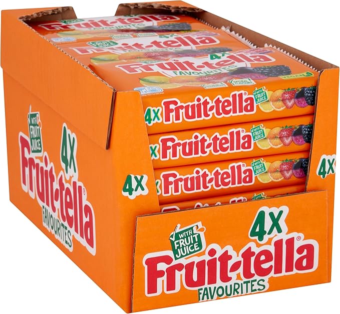 Fruittella Fruit Favourites Stick Soft Chew Sweets 4 x 41g (Pack of 18 ...