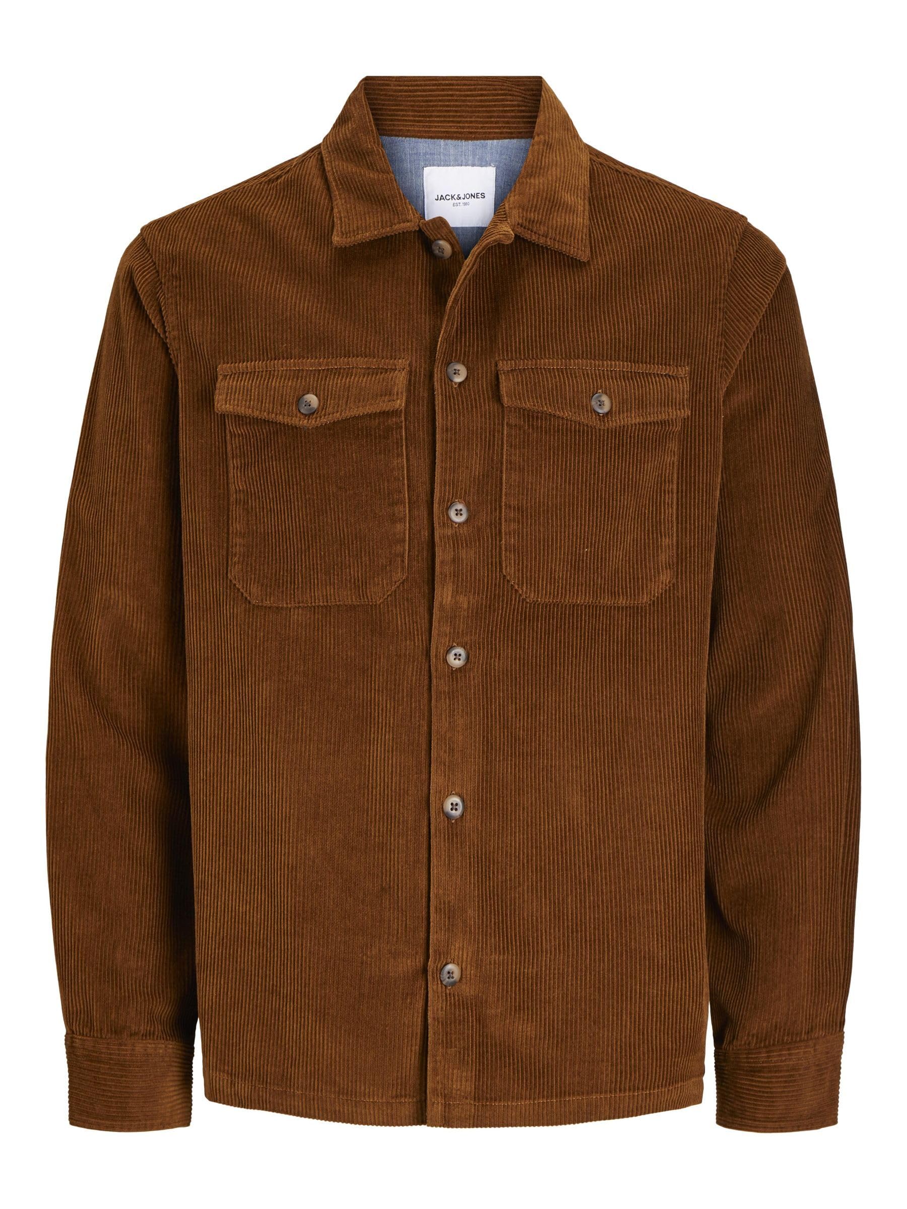 JACK & JONES Jjeeddie Corduroy Overshirt LS SN, Monks Robe, S