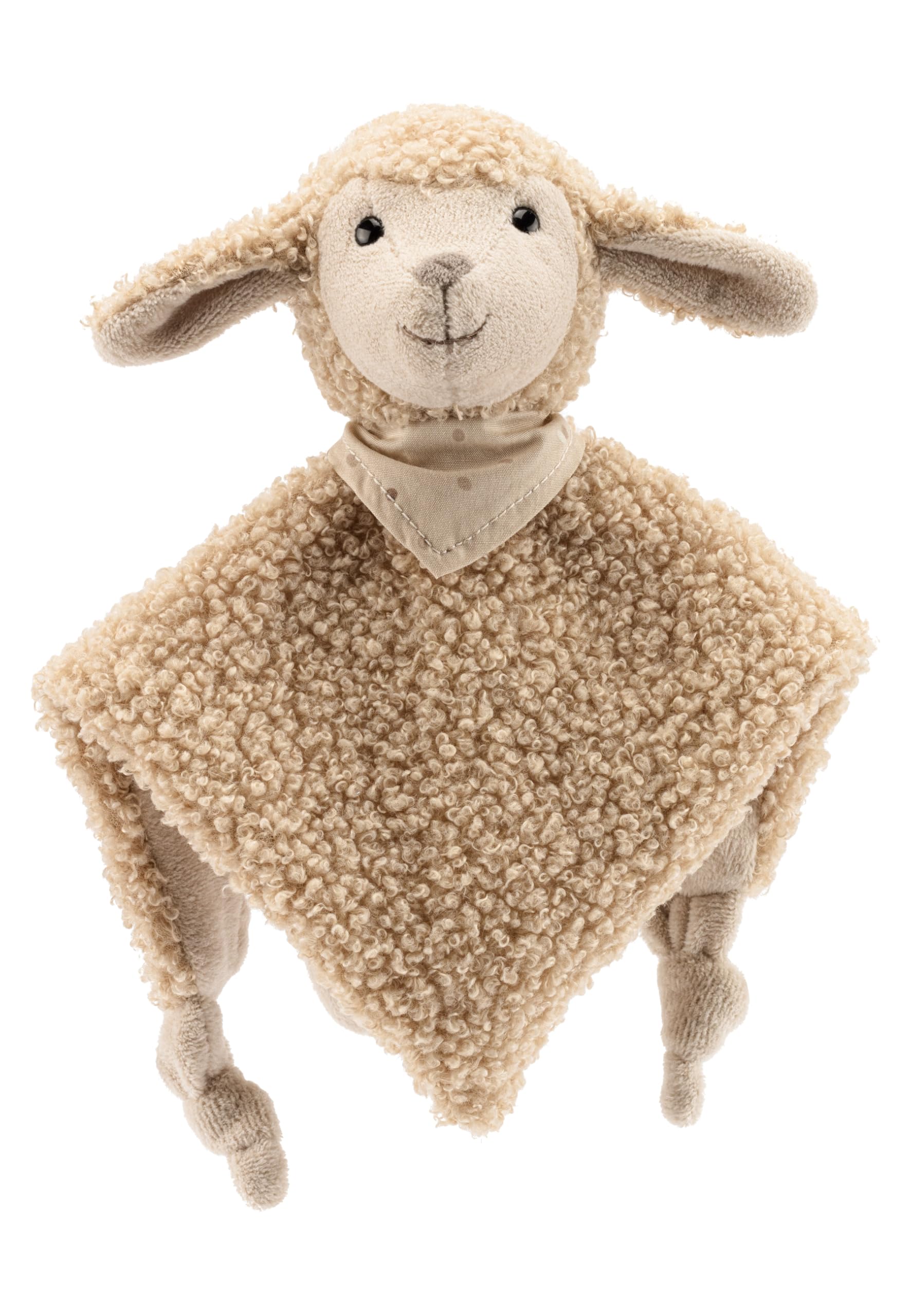 Sterntaler Comforter S Sheep Flake Baby Cuddly Blanket Made of Soft Fleece Baby and Children Cuddly Toy with Rattle for Home and On the Go Sand-Coloured