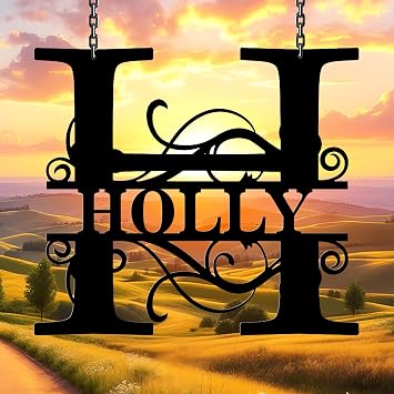 Custom Sign Outdoor Metal, Customized Name Signs, Personalized Family Last Name Signs, Initial Monogram Wall Metal Art, Christmas Valentines Day Wedding Housewarming Gifts