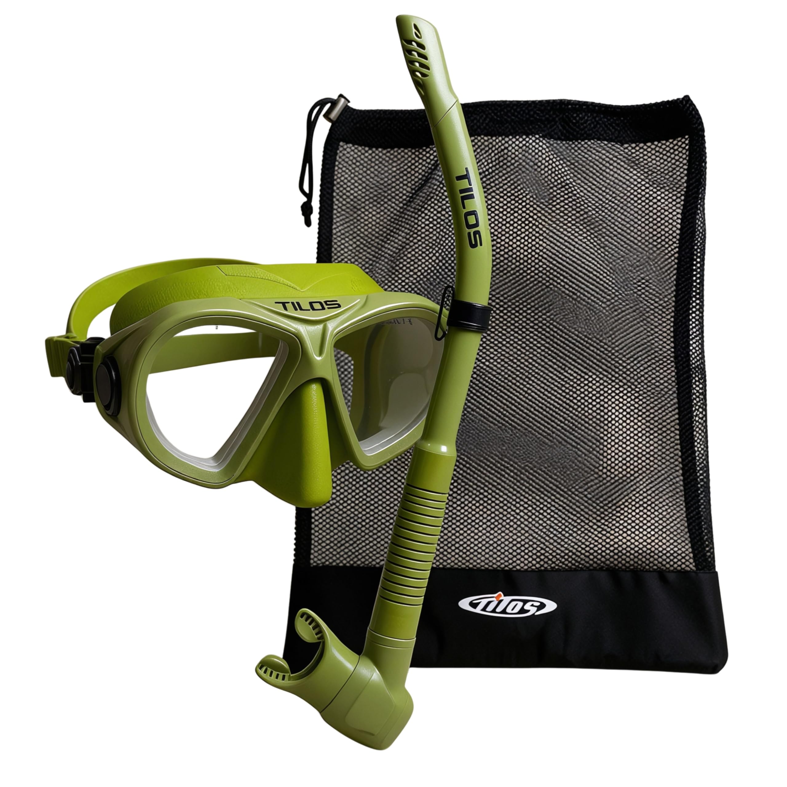 Tilos AquaStalk Dive Mask & Hi-Flow 2 Semi-Dry Snorkel Set - Seamless Freediving Adventures