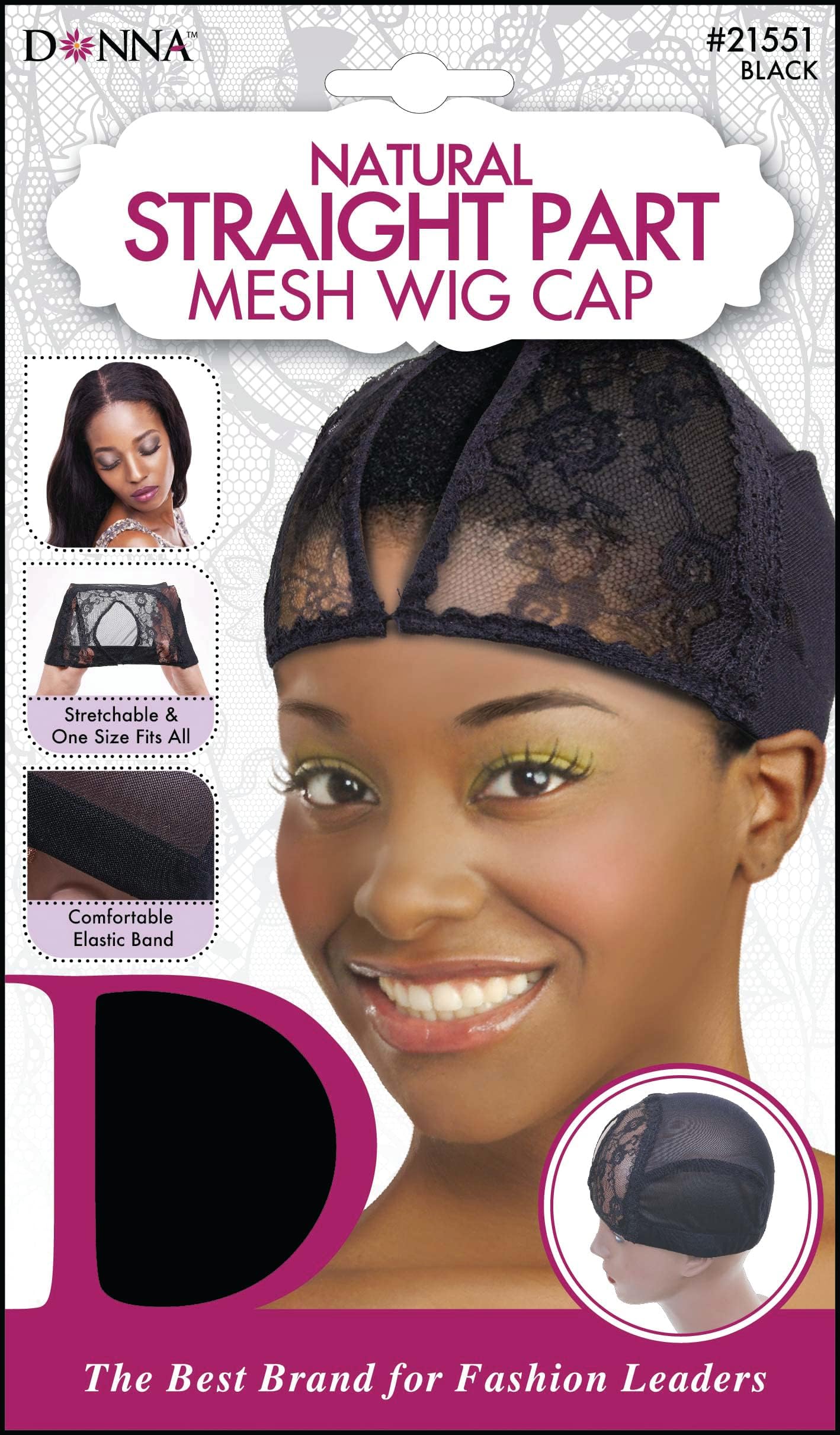 DONNA UPART Naturel Curved Part Mesh Wig Cap Wig Head Wig