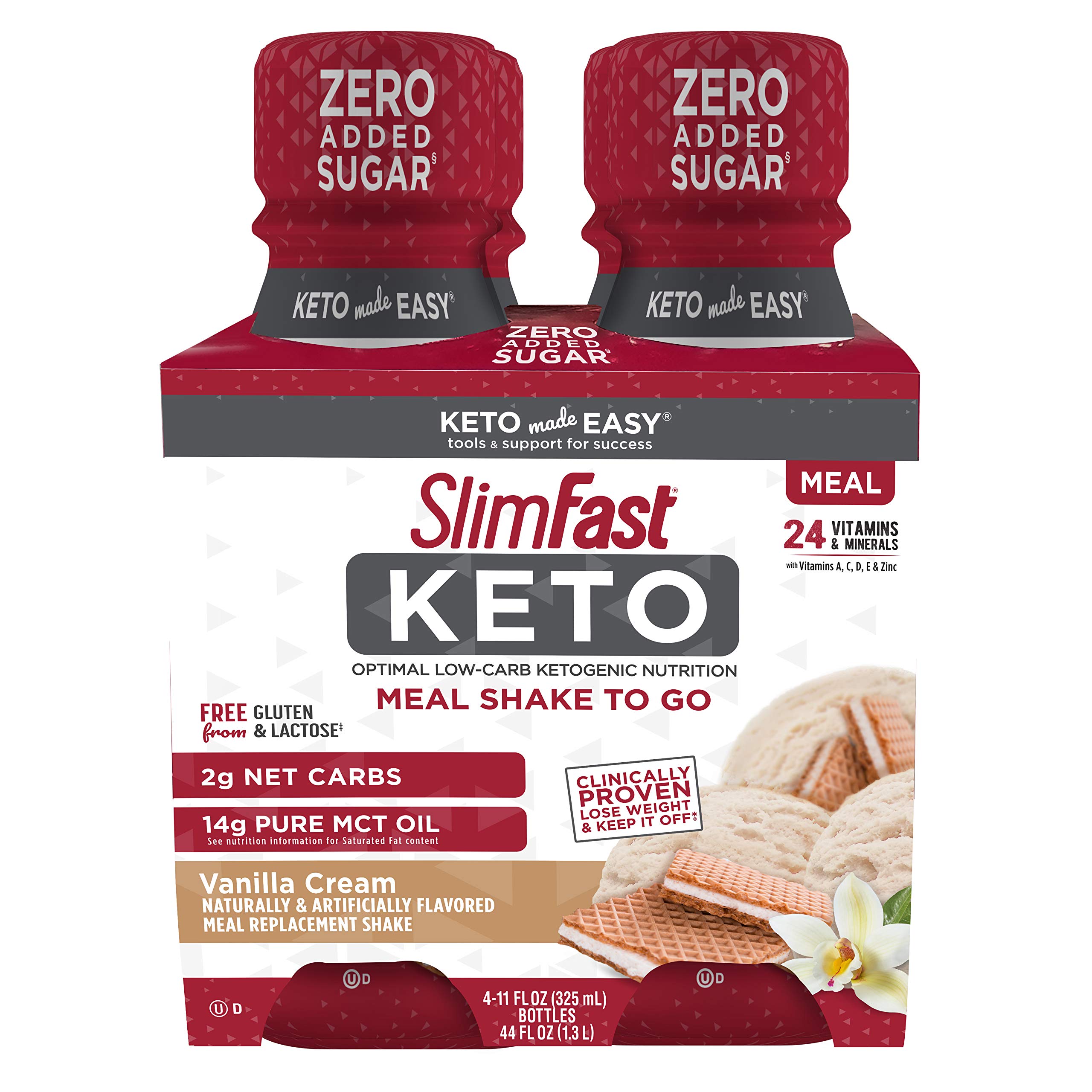 Amazon.com: SlimFast Keto Meal Replacement Shake, Vanilla Cream