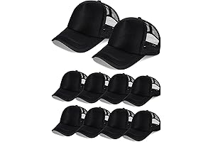 10-Pack Blank Trucker Caps for Customization