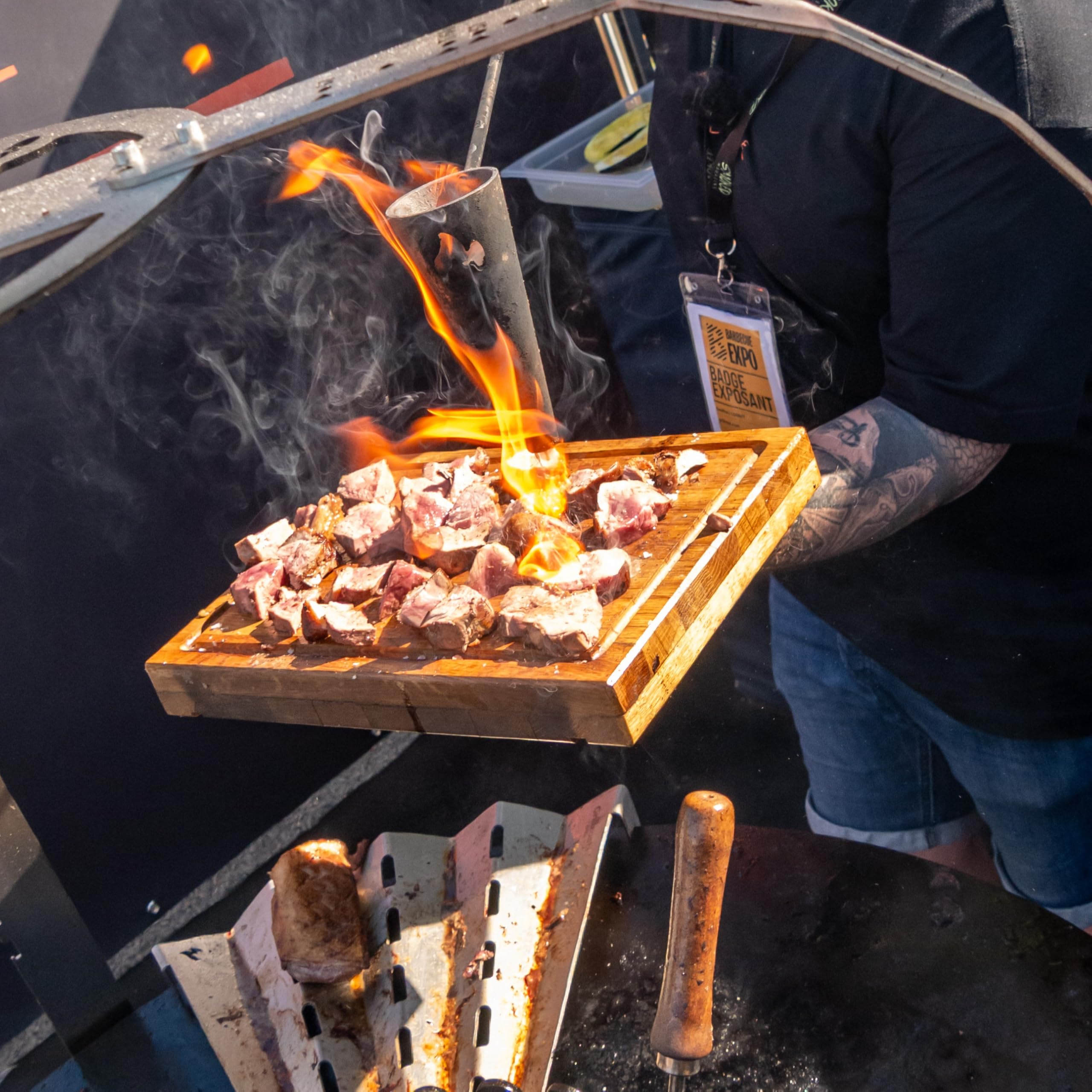 Grillrost.com Das Original BigFlame | Flambadou - per Uno Spettacolo di Barbecue infuocato dal Sapore incomparabile - Made in Germany