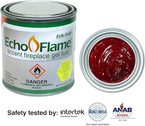 Miniatura 3 de Echo Valley EchoFlame - Combustible de gel para chimeneas interiores y exteriores (paquete de 12)