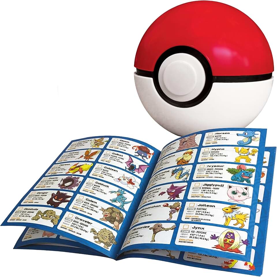 Pokemon Trainer Guess - Kanto - Electronic Guessing Game, Collect 151 Regional Pokemon, Field Guide, Talk to Your Light &amp; Sound Poke Ball, Kids 6+ Brown Box Packaging
