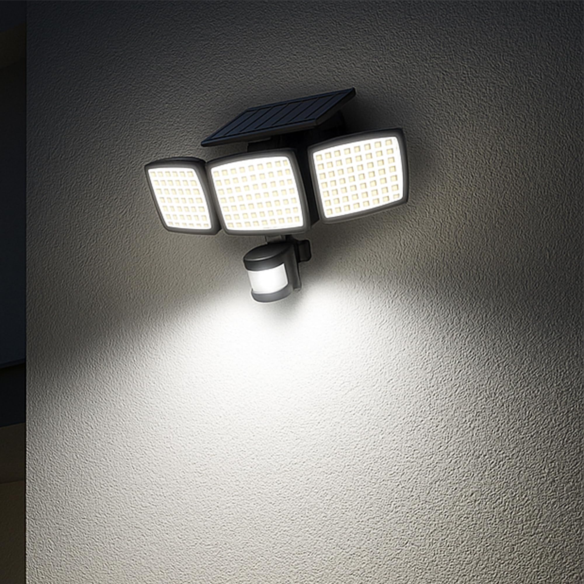 Lumisky Lot de 2 projecteurs solaires éclairage puissant avec détecteur de mouvement LED blanc froid à fixer 2x SPARKY H13cm