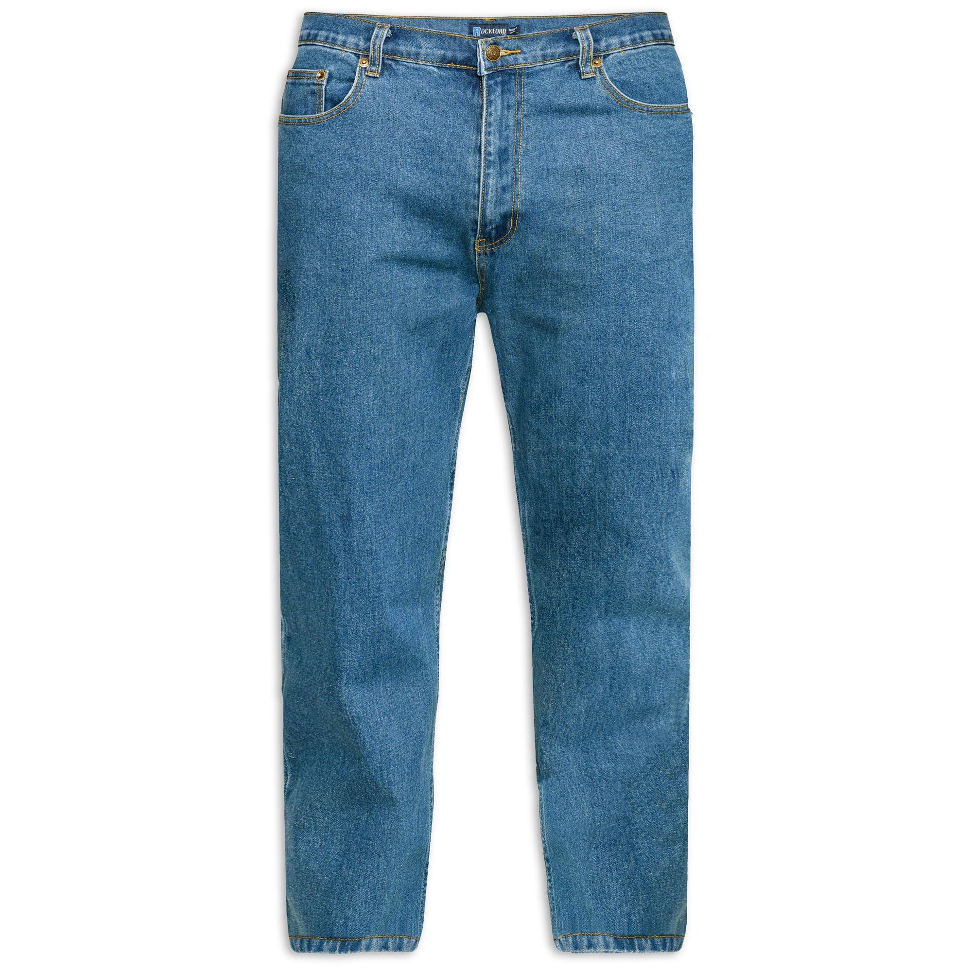 Mens Rockford Denim Jeans Straight Fit Big Kingsize RJ910 Size 42" - 60" Waist 46 x 34