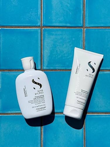 Miniatura 10 de Alfaparf Milano Semi di Lino Diamond Illuminating Shampoo and Conditioner Set – Champú y acondicionador sin sulfato para cabello teñido – Añade