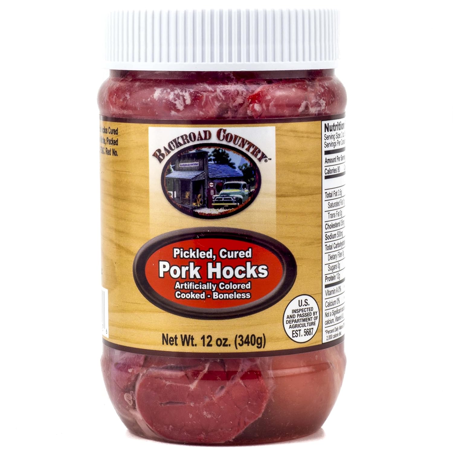 Backroad Country Pickled Cured Pork Hocks 12 Ounces