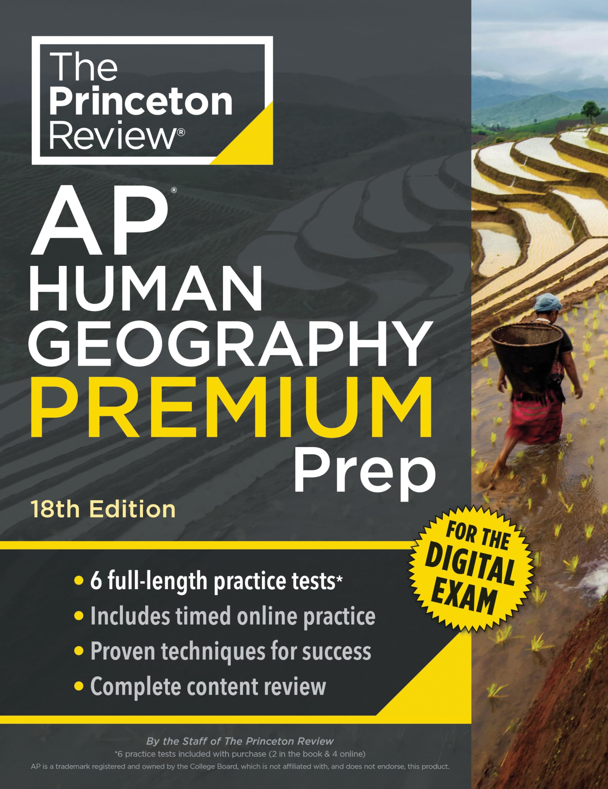 Princeton Review AP Human Geography Premium Prep, 18th Edition: 6 Practice Tests + Digital Practice Online + Content Review (College Test Preparation, Ap Premium)