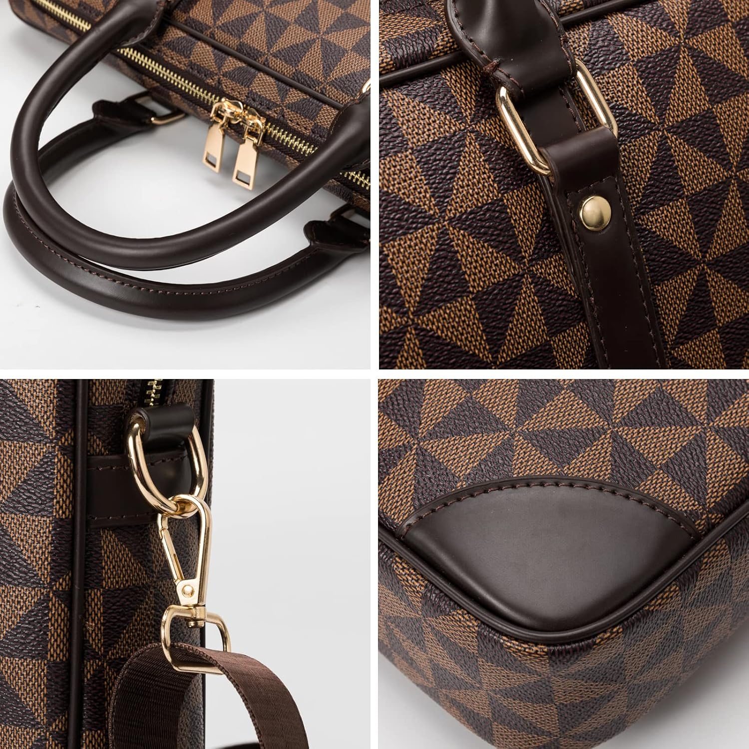 Designer Briefcase 15.6 Laptop Bag,Computer Tote Bag Handbag Shoulder Bag Satchel for Office Business Travel