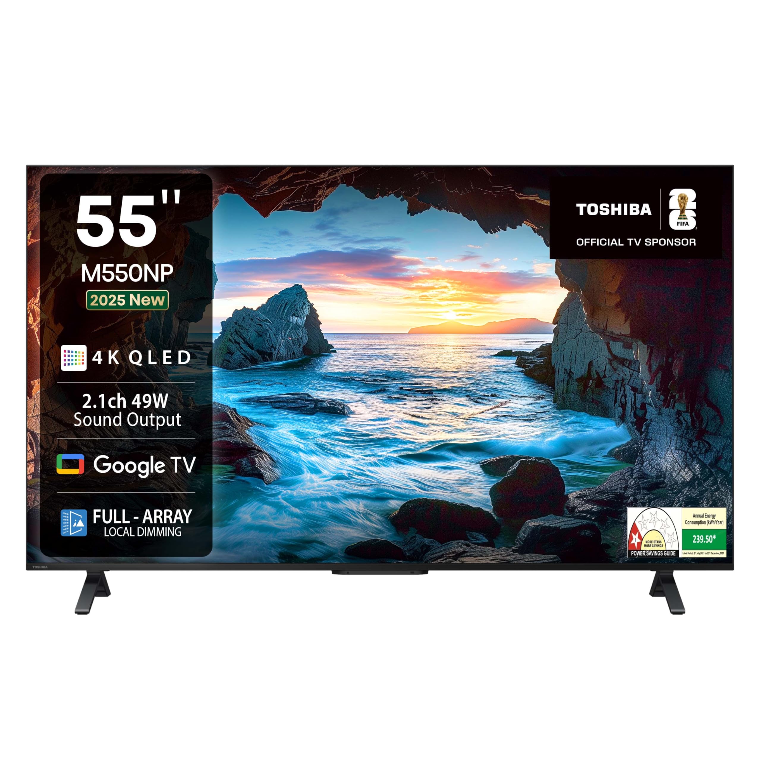 TOSHIBA 139 cm (55 inches) M550NP Series 4K Ultra HD Smart QLED Google TV 55M550NP