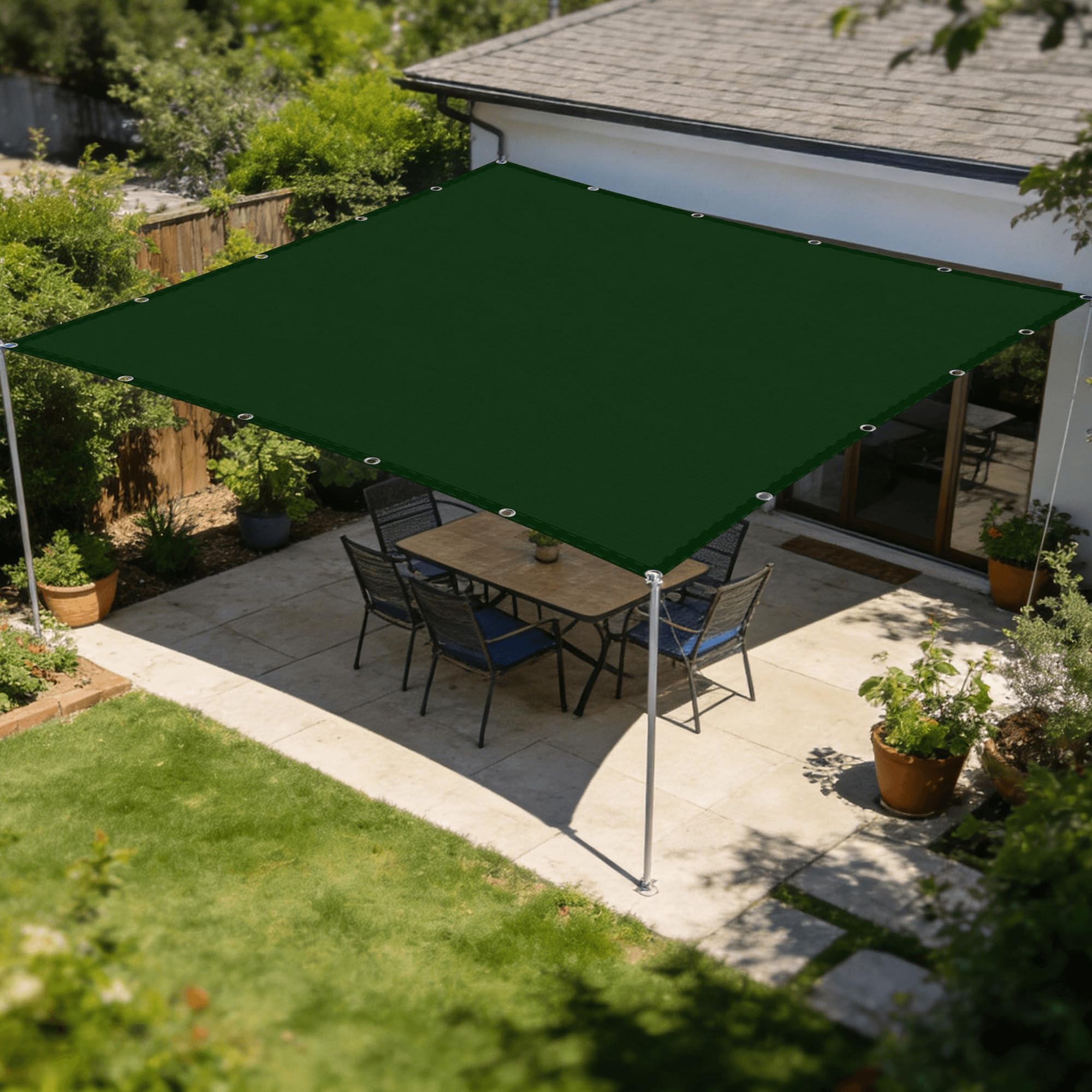 Voiles ombrages 1.5 x 2.2 m pour protéger le balcon du vis-à-vis et du soleil