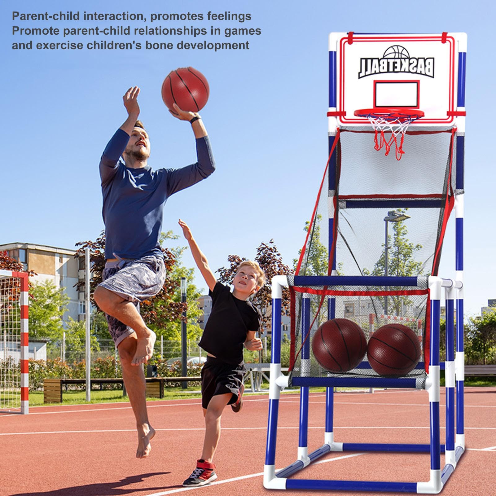 Máquina de Tiro de Basket-Ball para - Aro de Baloncesto de Pared Juego de Arcade Interior | Punch Frame Sports Toy Kids, de Basket-Ball con Bola y Bomba para Habitación, Sala