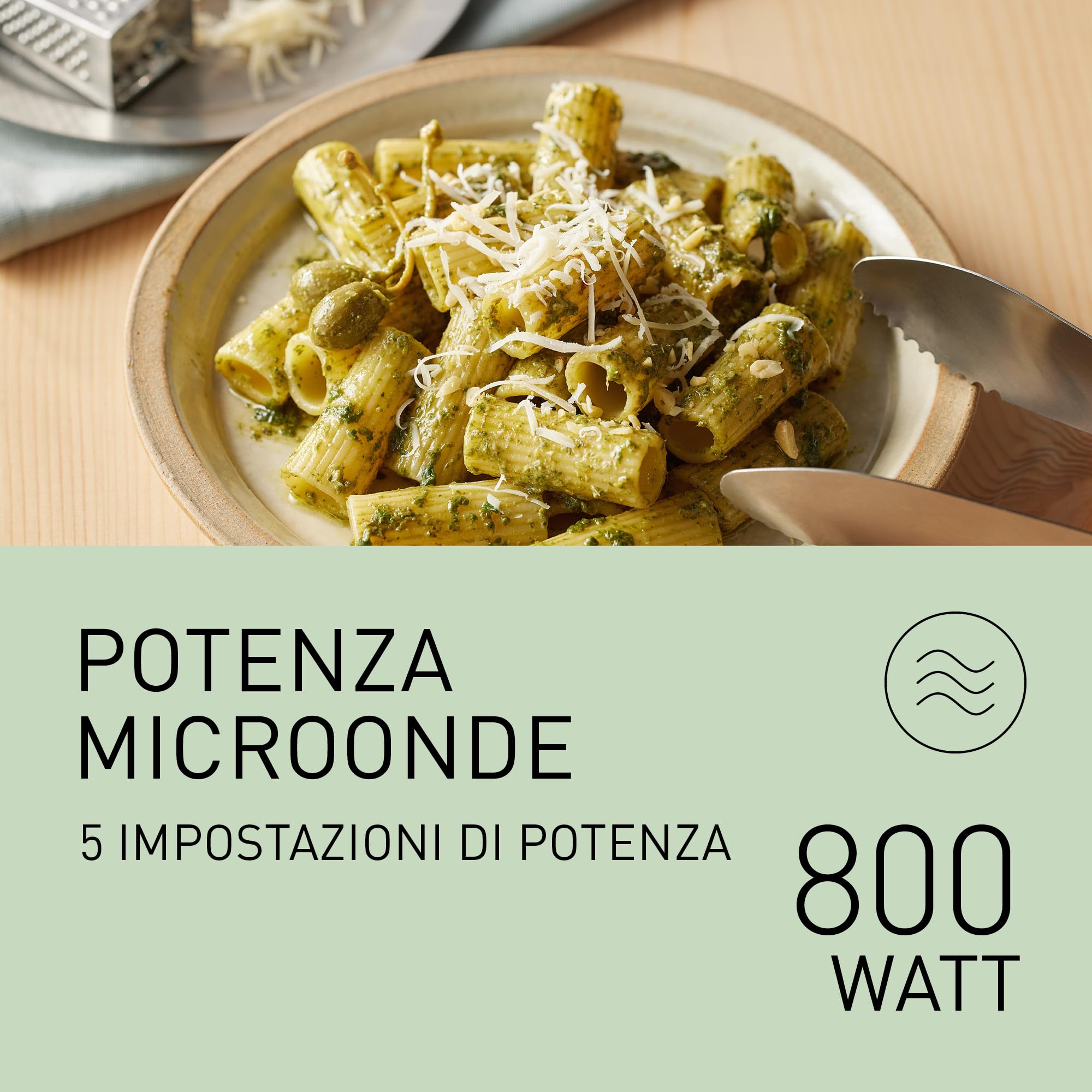 Panasonic NN-ST21QWEPG Solo Forno a Microonde 20L con Piatto in Vetro, 800W, Scongelamento Automatico, 11 Programmi Automatici, Display LED, 5 Impostazioni di Potenza, Timer Digitale, Bianco