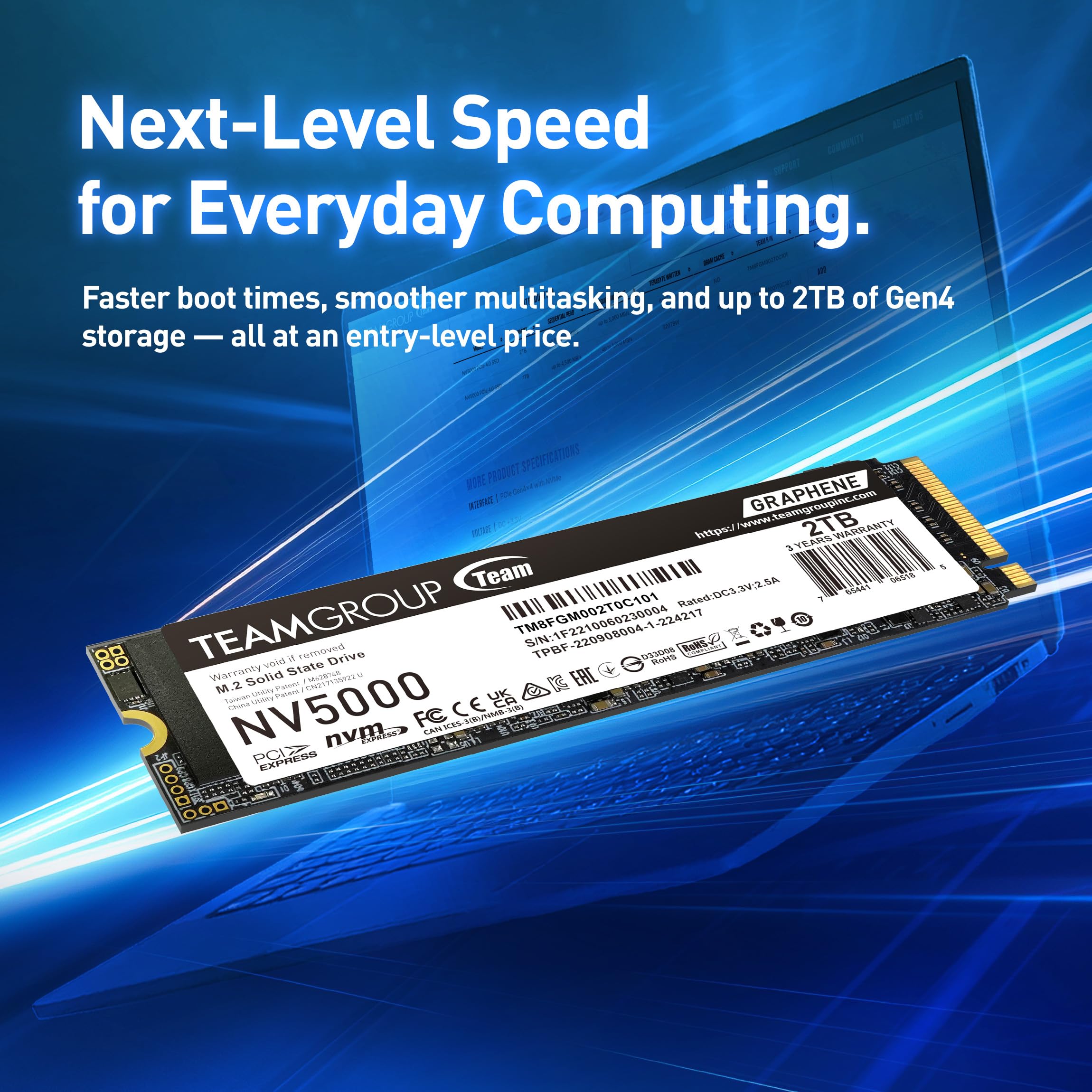 Team Group Nv5000 1 Tb M.2 Pci Express 4.0 Nvme 3d Nand (team 1tb Nv5000 M.2 Pcie 4.0 Ssd)