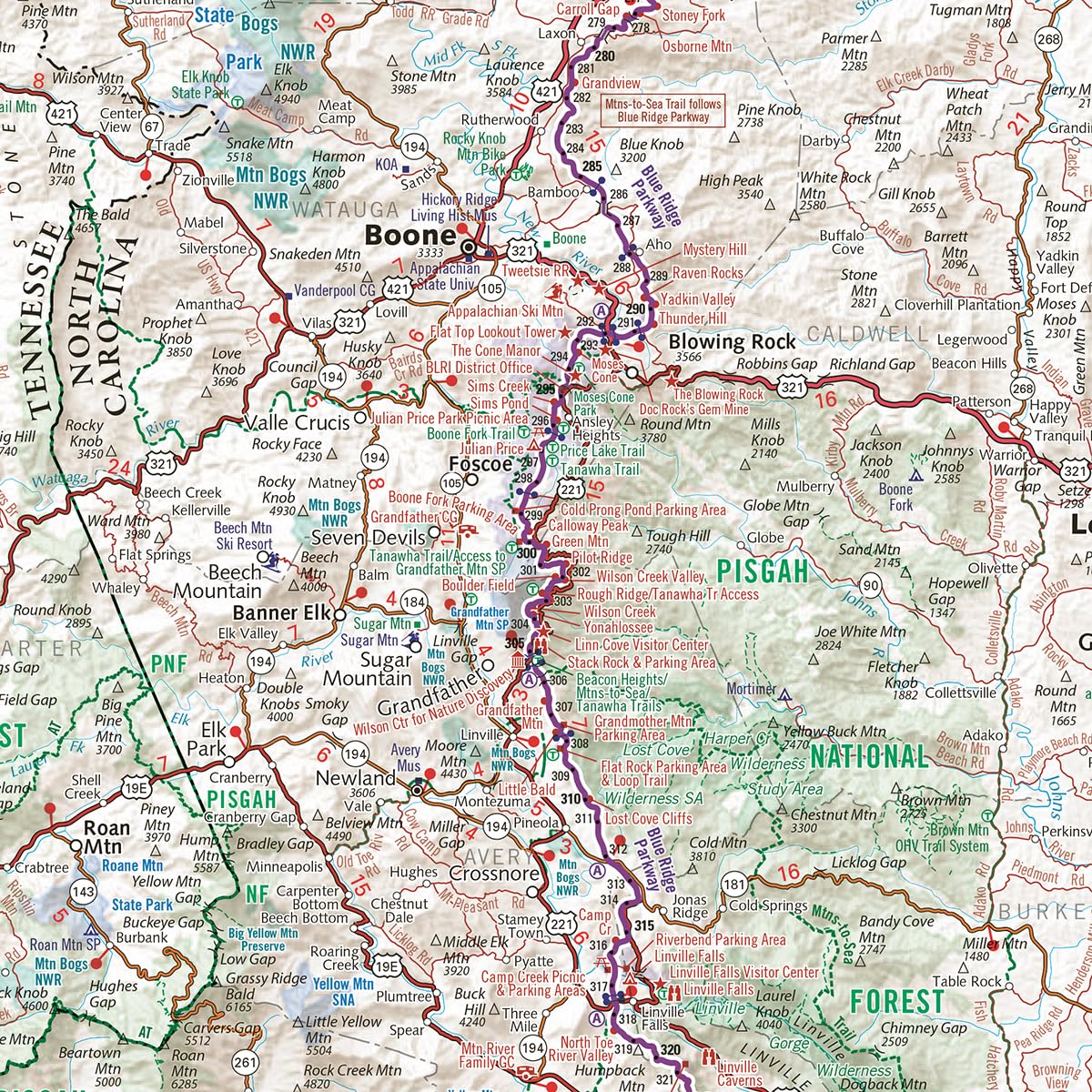 Blue Ridge Parkway Recreation Map - 2025 Edition (Benchmark) - Image 5