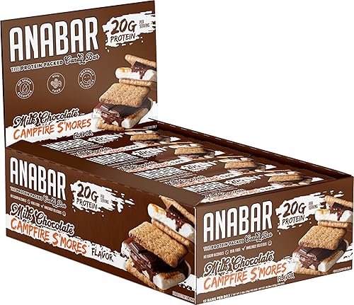 Anabar Barra de proteínas, barra de caramelo llena de proteínas, barra de proteínas de sabor increíble, comida real, sin rellenos, 0.71 onzas de