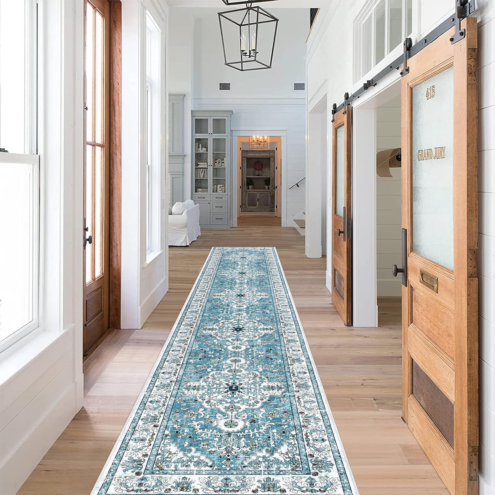 Alfombra bohemia de pasillo ideal para decorar cocinas rústicas y entradas