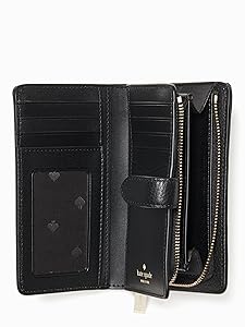 kate spade new york Leila Pebbled Leather Medium Compact Bifold Wallet
