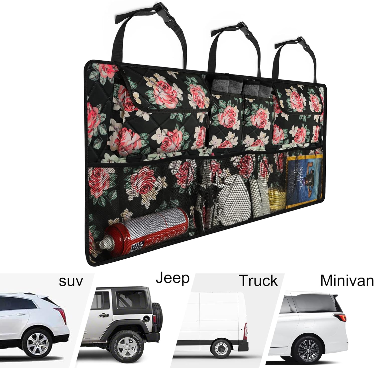 Car Trunk Organizer, Lar acity Baseat Trunk Organizer,