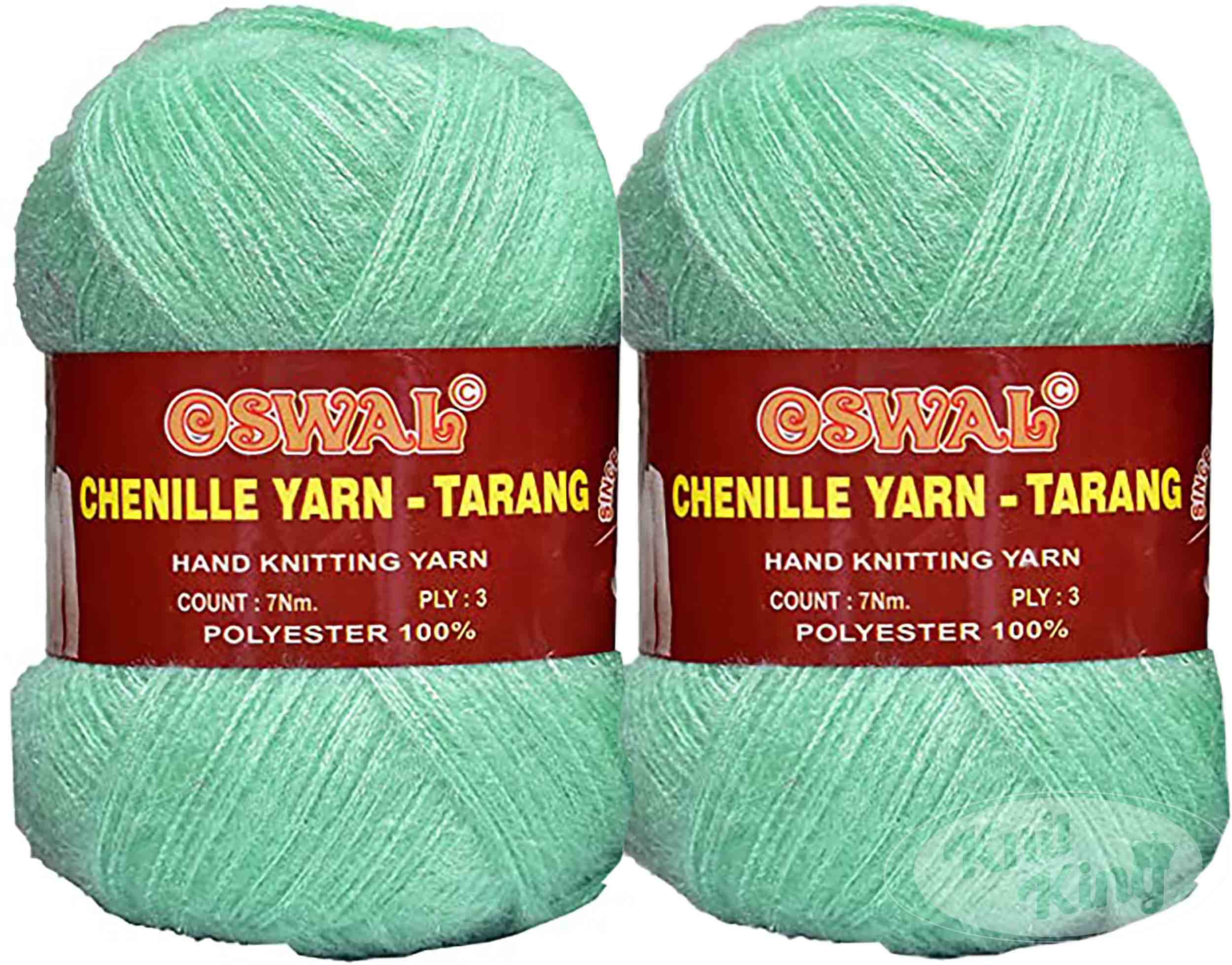 Oswale 3 Ply Knitting Yarn Wool, Apple Green 200 gm Best Used with Knitting Needles, Crochet Needles Wool Yarn for Knitting. by Oswal AD