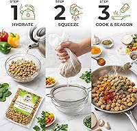 Vista 4 de Proteína Vegetal Texturizada (TVP), Sin Sabor, Bolsa de 1 lb, Trozos de Proteína Vegana Natural a Base de Plantas, Migas Sin OGM y Sin Gluten, Sin