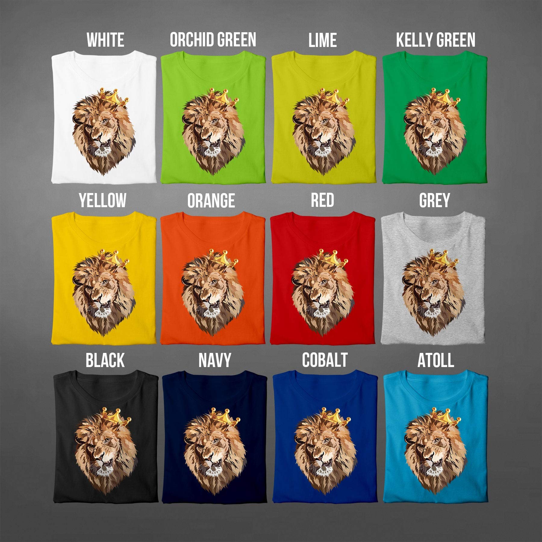 Camiseta del Rey León - Divertida camiseta de cabeza de animal de la naturaleza para hombres - Regalo de moda para amantes de los leones, camiseta personalizada unisex - Arte facial novedoso, rosso, L