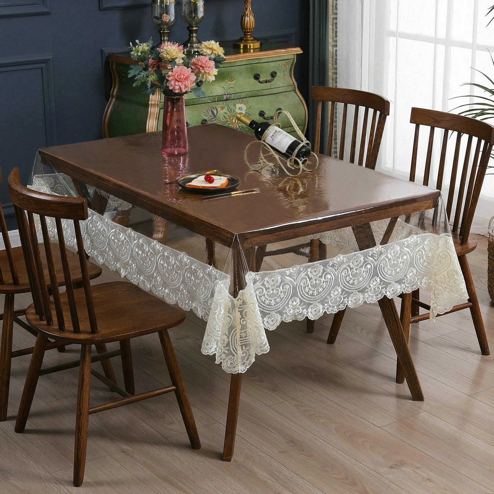 Tovaglie Cucina, Tovaglia Rettangolare 120x170 cm Pizzo Ricamo