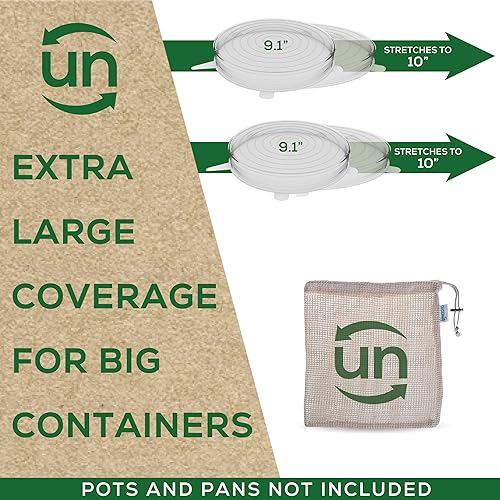 Miniatura 2 de unwasted Tapas de silicona reutilizables (XL)  Actualiza tus utensilios de cocina con nuestras fundas para almacenamiento de alimentos  Tapas