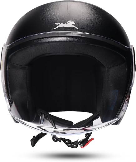 TVS ACE ISI Certified Open face Unisex Helmet with Full Coverage viso