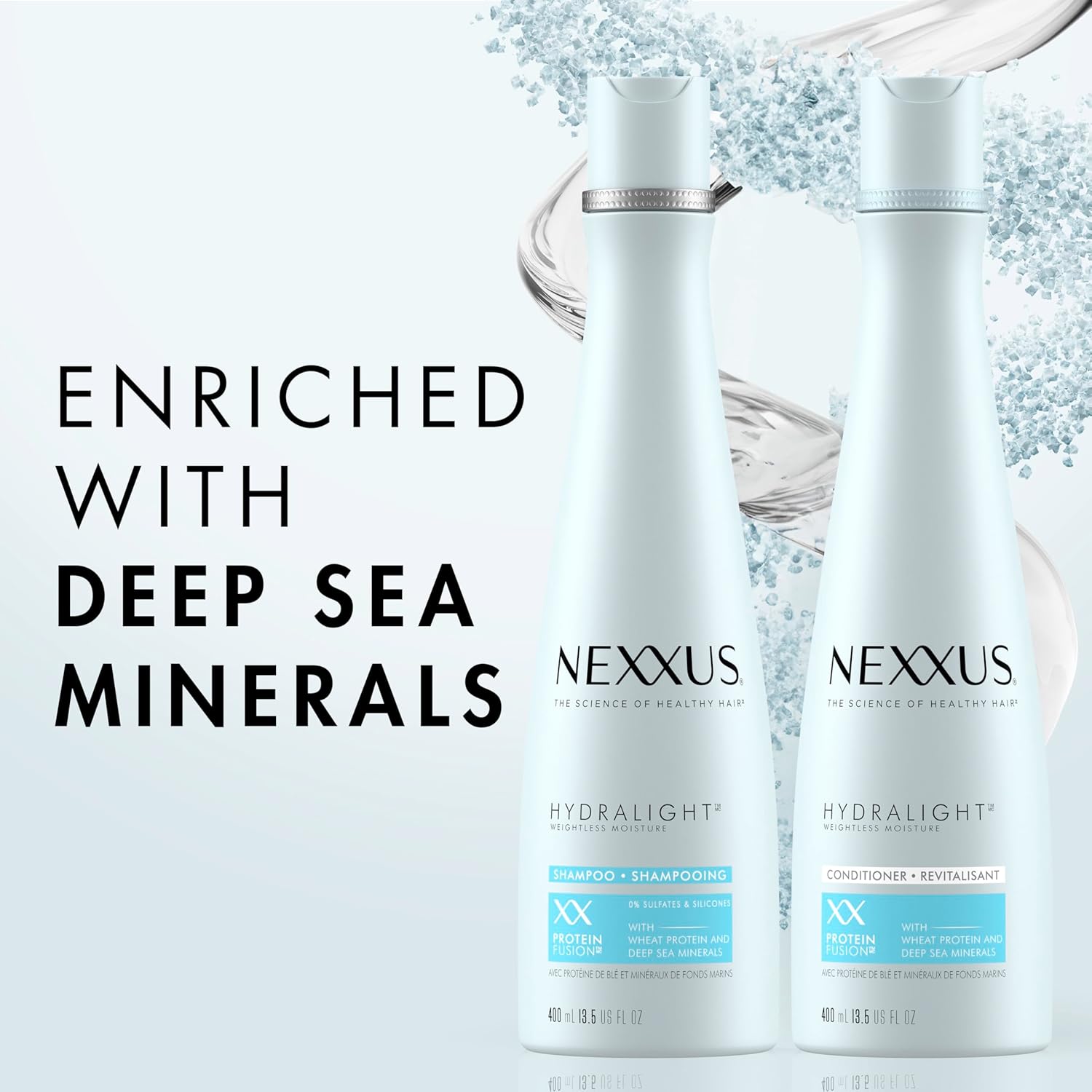 Nexxus Shampoo and Conditioner Hydra-Light 2 Count for Oily Hair Hair Care System Formulated With Proteinfusion Blend 13.5 oz - Image 3