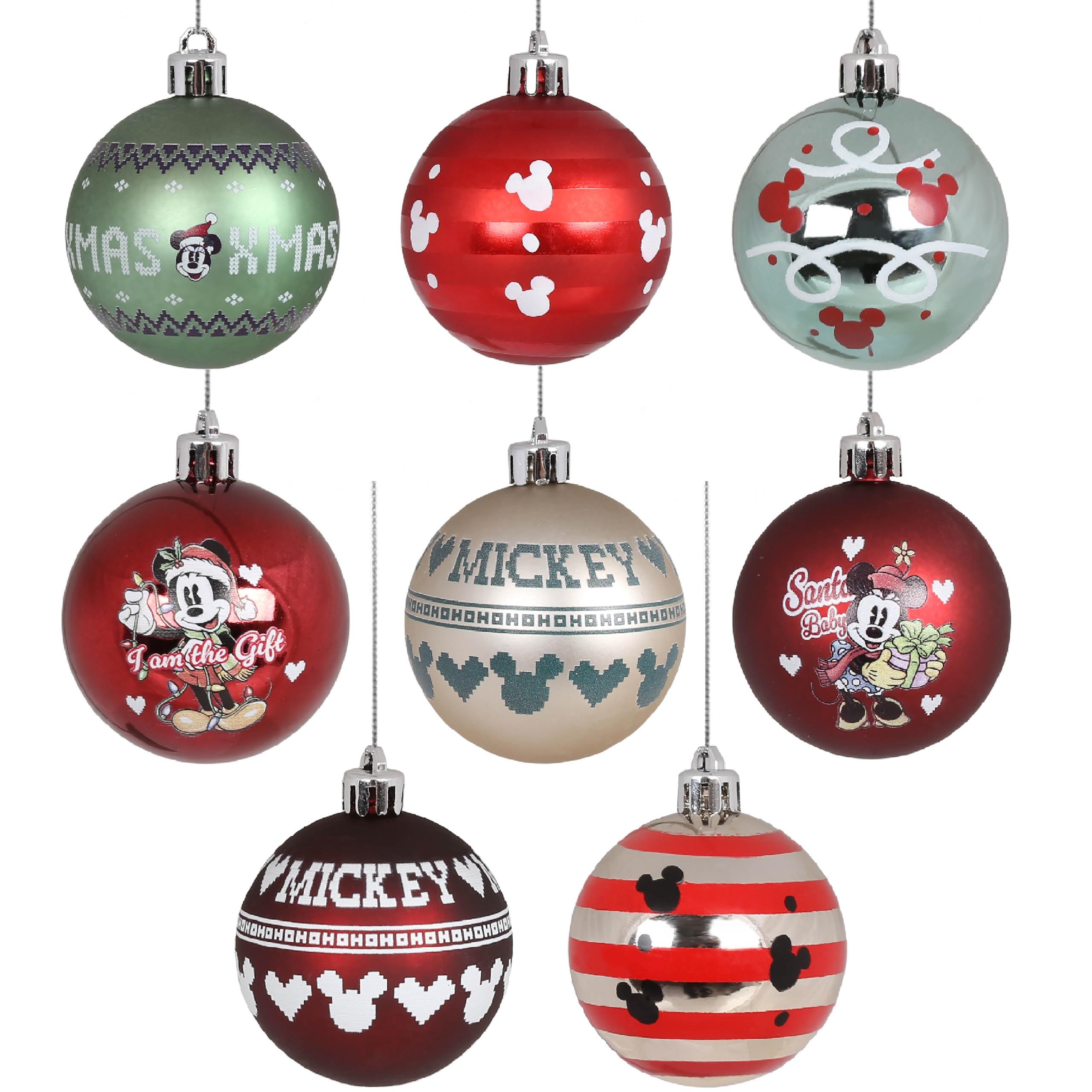 Disney Mickey Mouse Set de Boules de Noël Incassables Set 25 Pièces
