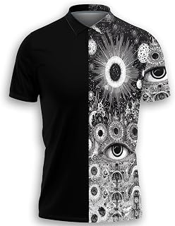 Galaxy Polo Shirts for Men - Short Sleeve Golf Shirts Dry Fit Mens Polo T-Shirt Casual Style 01