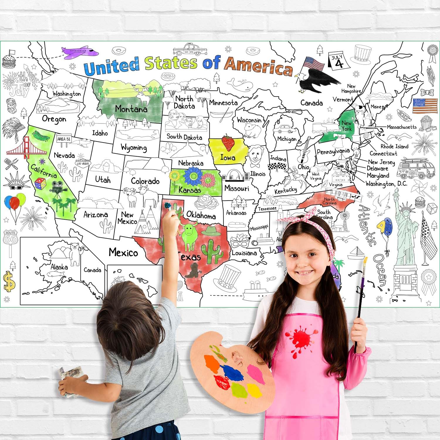 Hoja De Trabajo Para Colorear El Mapa De Los Estados Unidos 339x480