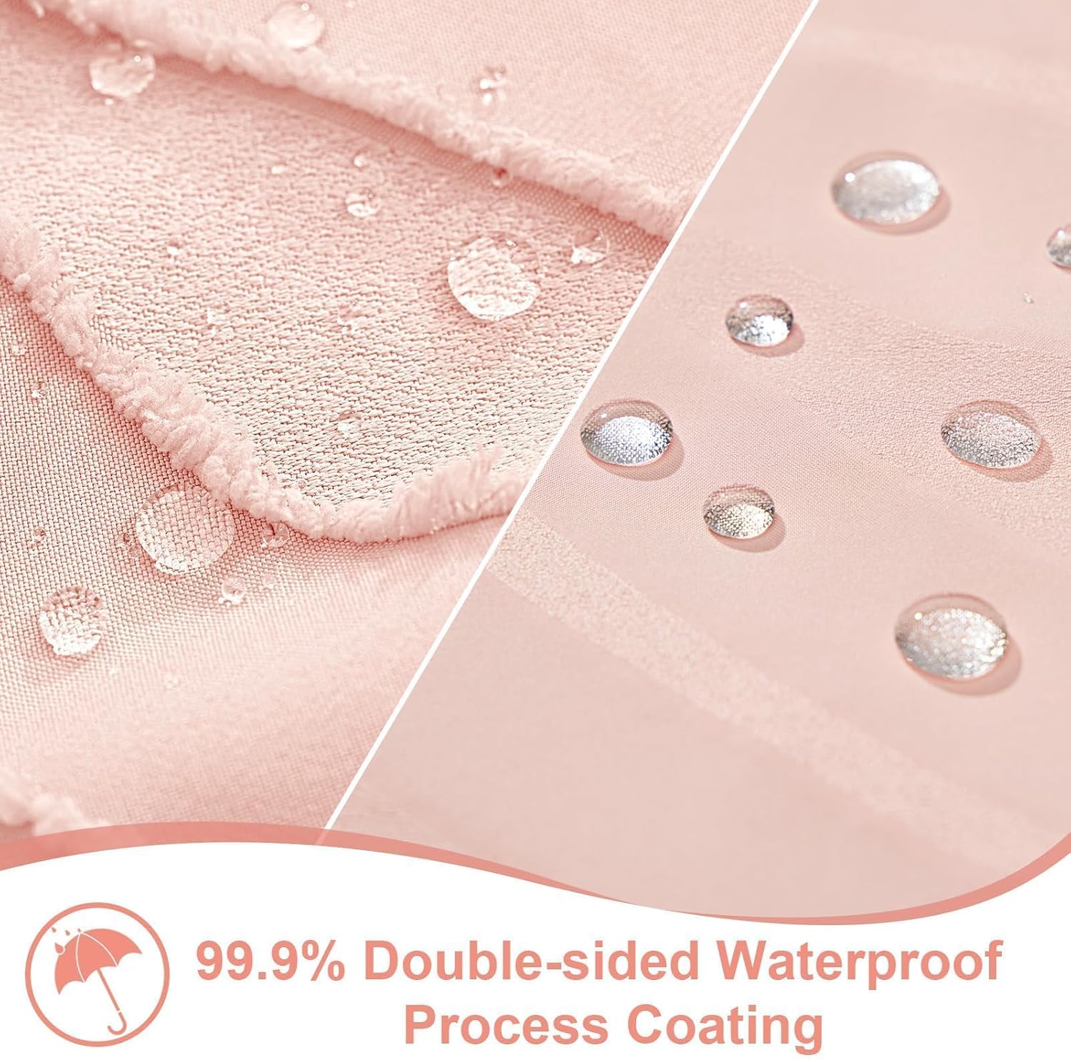 ORTIGIA Boho Pink Shower Curtain, Tufted Textured Fabric Cloth, Blush Pink Modern Farmhouse Minimalist Shabby Chic Bathroom Bath Curtain with Metal Hooks Extra Long 72x84 Inch