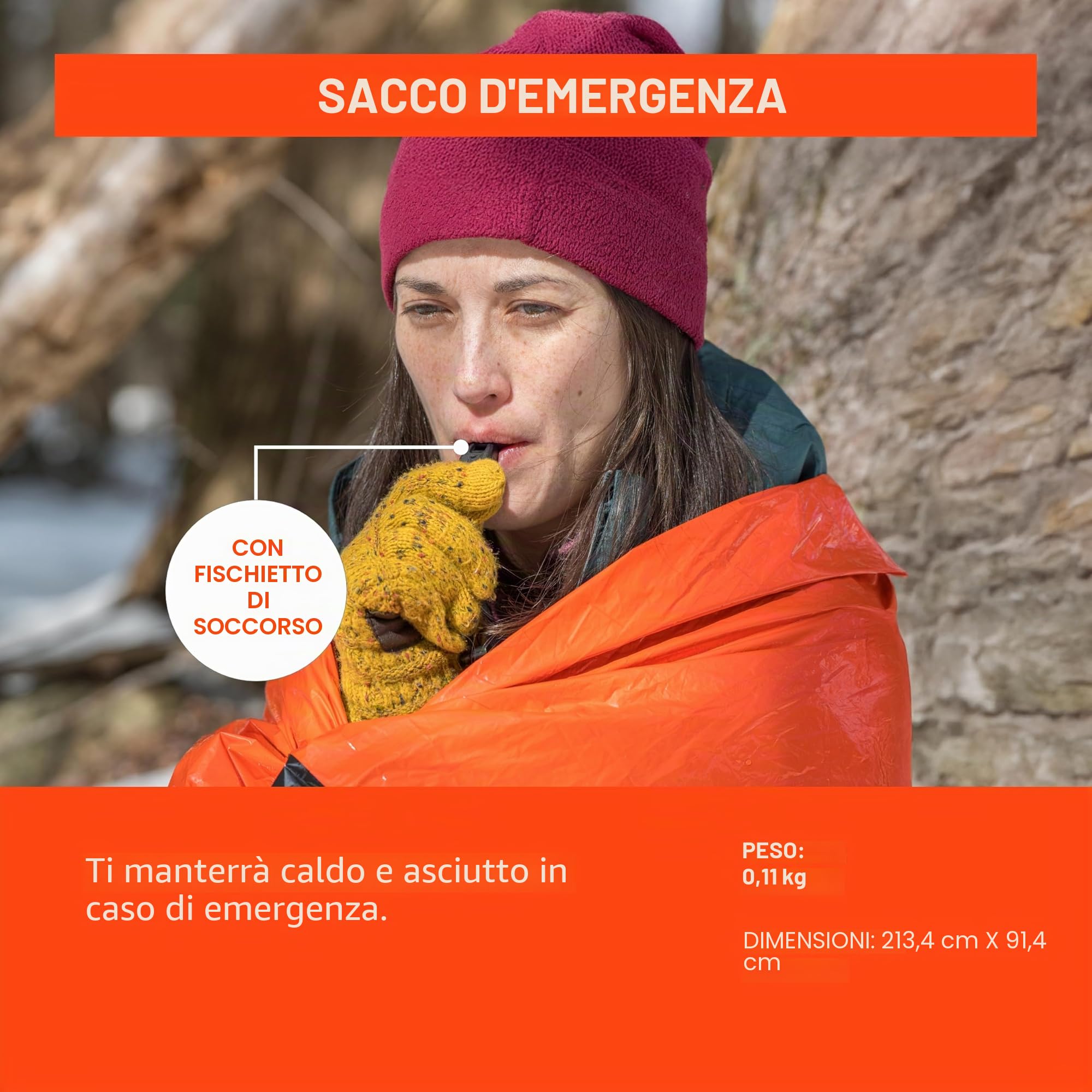 S.O.L. Sopravvivenza Outdoors Longer S.O.L. 90% Reflective Ultra-Lightweight Emergency Bivvy, Colori multipli