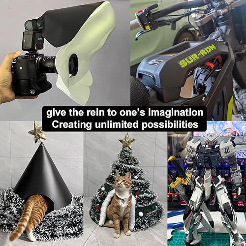 Miniatura 7 de Hoja de plástico ABS de 18 de pulgada de grosor, 12 x 16 pulgadas, color negro, hojas de plástico moldeables, protector de quilla, hoja de plástico