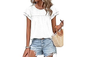 Women's Summer Eyelet Tops